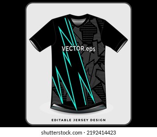 Jersey Sport Shirt Template Design For Soccer Sport, Basket Ball, Running Uniform In Front View, Shirt  Mockup Vector, Design Very Simple And Easy To Custom