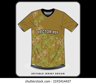 jersey sport shirt template design for soccer Sport, basket ball, running uniform in front view, Shirt  mockup Vector, design very simple and easy to custom