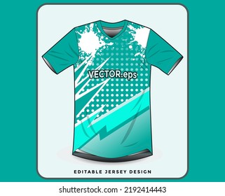 jersey sport shirt template design for soccer Sport, basket ball, running uniform in front view, Shirt  mockup Vector, design very simple and easy to custom