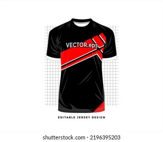 jersey sport shirt template design for soccer Sport, basket ball, running uniform in front view, Shirt  mockup Vector, design very simple and easy to custom