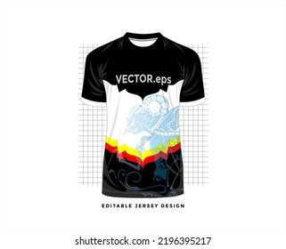 jersey sport shirt template design for soccer Sport, basket ball, running uniform in front view, Shirt  mockup Vector, design very simple and easy to custom