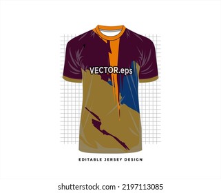 jersey sport shirt template design for soccer Sport, basket ball, running uniform in front view, Shirt  mockup Vector, design very simple and easy to custom