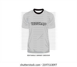jersey sport shirt template design for soccer Sport, basket ball, running uniform in front view, Shirt  mockup Vector, design very simple and easy to custom