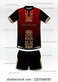 jersey sport shirt template design for soccer Sport, basket ball, running uniform in front view, Shirt  mockup Vector, design very simple and easy to custom