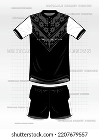 jersey sport shirt template design for soccer Sport, basket ball, running uniform in front view, Shirt  mockup Vector, design very simple and easy to custom