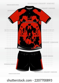 jersey sport shirt template design for soccer Sport, basket ball, running uniform in front view, Shirt  mockup Vector, design very simple and easy to custom