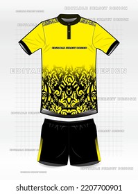jersey sport shirt template design for soccer Sport, basket ball, running uniform in front view, Shirt  mockup Vector, design very simple and easy to custom