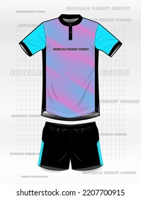 jersey sport shirt template design for soccer Sport, basket ball, running uniform in front view, Shirt  mockup Vector, design very simple and easy to custom