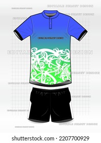 jersey sport shirt template design for soccer Sport, basket ball, running uniform in front view, Shirt  mockup Vector, design very simple and easy to custom