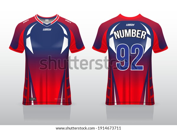 Jersey Sport Shirt Template Design Running Stock Vector (Royalty Free ...