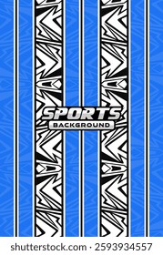Jersey sport stripes pattern blue background