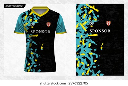 jersey patrón de textura deportiva kit de fútbol ilustración vectorial con burla para impresión sublimada