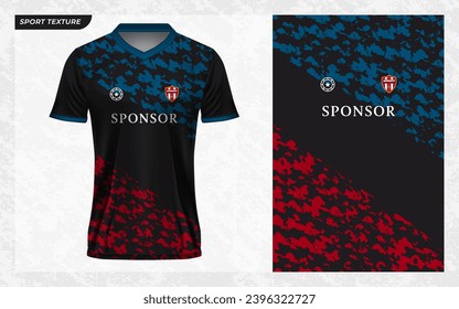 Jersey sport texture pattern soccer kit vector illustration with mockup for sublimation