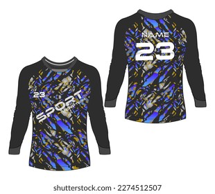 Jersey sports abstract texture tshirt design, for racing soccer gaming motocross cycling