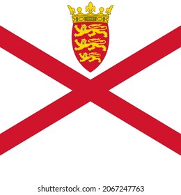 Jersey Square Country Flag Icon