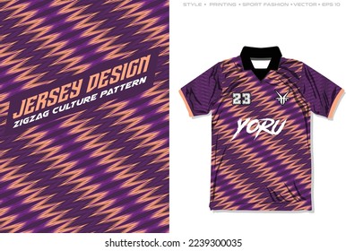 Jersey Sublimation Design tribal pattern style, seamless spiky background, abstract zigzag cultural element illustration vector