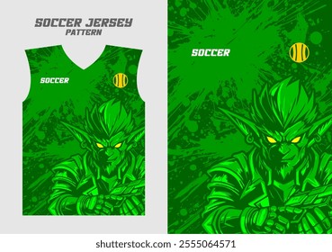 jersey template design with goblin ilustration