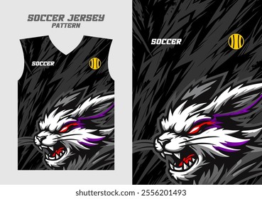 jersey template design with rabbit ilustration