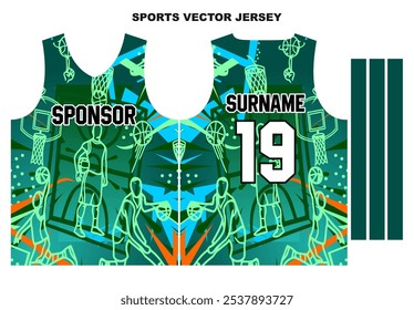 jersey template design for sports uniform