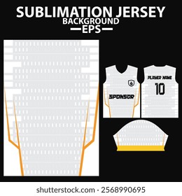 Jersey Template for Football, cricket , Soccer, and Gaming , Sublimation Sports  And esports Design with Customizable Team jersey.
