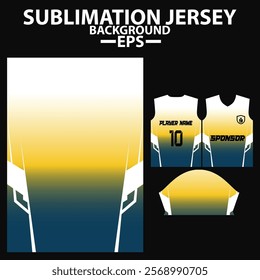 Jersey Template for Football, cricket , Soccer, and Gaming , Sublimation Sports  And esports Design with Customizable Team jersey.
