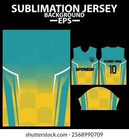 Jersey Template for Football, cricket , Soccer, and Gaming , Sublimation Sports  And esports Design with Customizable Team jersey.
