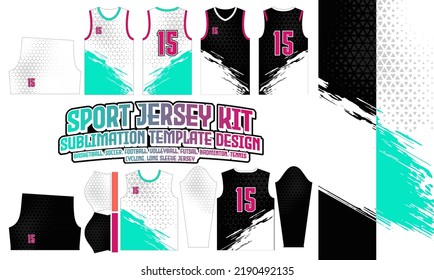 Jersey template Printing pattern 91 Sublimation for Soccer Football Esport Basketball Design