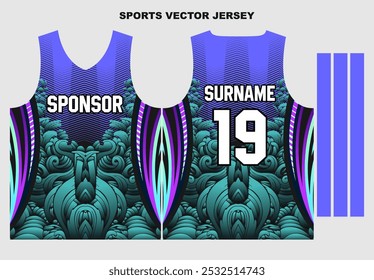 JERSEY TEMPLATE FOR SPORTS PATTERN UNIFORM