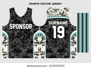 jersey template for sports uniform