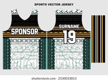 jersey template for sports uniform