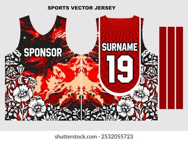 jersey template for sports uniform