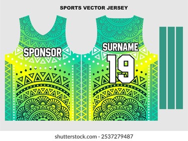 jersey template for sports uniform