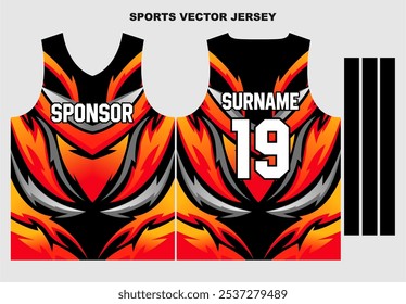 jersey template for sports uniform