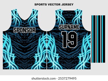 jersey template for sports uniform