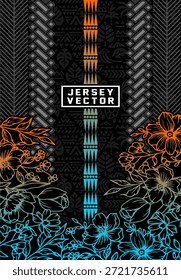 TRIBAL DE JERSEY E PADRÃO FLORAL FUNDO PARA SUBLIMAÇÃO