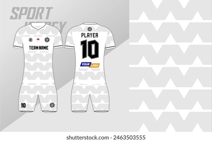 The jersey t-shirt background with a gray wavy box motif can all be edited