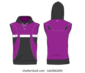 Jersey uniform sports template Hoodie sleeveless vector