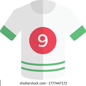 jersey vector flat color icon