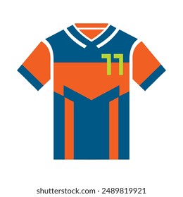 Jersey vector illustration design.  T-shirt jersey mockup vector illustration template design.