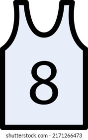 Ilustración de Jersey Vector sobre un fondo transparente.Símbolos de calidad premium.Icono vectorial de trazo para el concepto y el diseño gráfico.