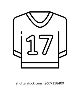 Jersey vector outline icon. EPS 10 file