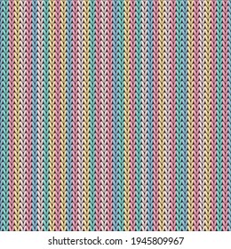 Jersey vertical stripes christmas knit geometric seamless pattern. Pullover knitwear structure imitation. Fashionable seamless knitted pattern. Fabric canvas illustration.