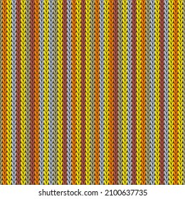 Patrón geométrico sin soldadura de textura de punto vertical de Jersey. Impresión de tela de pañuelo de tela. Patrón clásico de punto caliente sin costura. Ilustración de lienzo de tejido.