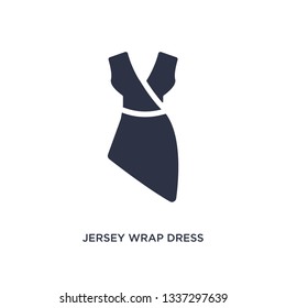 jersey wrap dress isolated icon. Simple element illustration from clothes concept. jersey wrap dress editable logo symbol design on white background. Can be use for web and mobile.