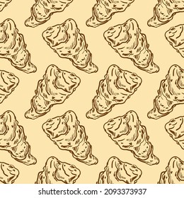 Jerusalem artichoke hand drawing pattern seamless. root vegetable background