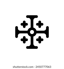 Jerusalem cross flag Vectors and Illustrations logo