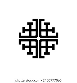 Jerusalem cross flag Vectors and Illustrations logo