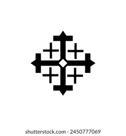 Jerusalem cross flag Vectors and Illustrations logo
