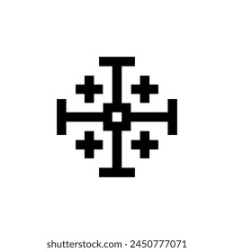 Jerusalem cross flag Vectors and Illustrations logo