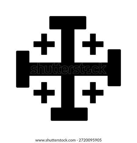 Jerusalem Cross Icon Symbol T Shaped Heraldry